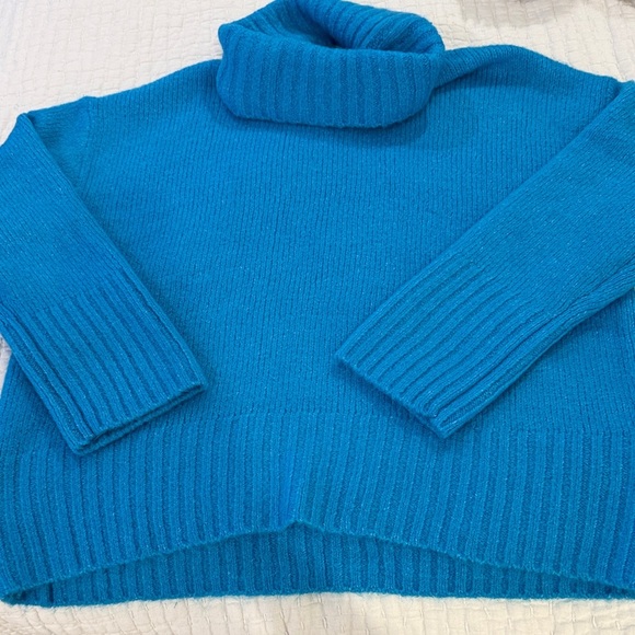 Gianni Bini Vibrant Blue Cowl Neck Sweater - Picture 1 of 5